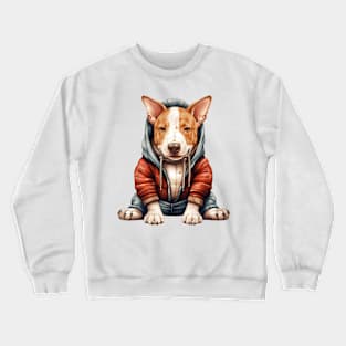 Winter Bull Terrier Dog Crewneck Sweatshirt
